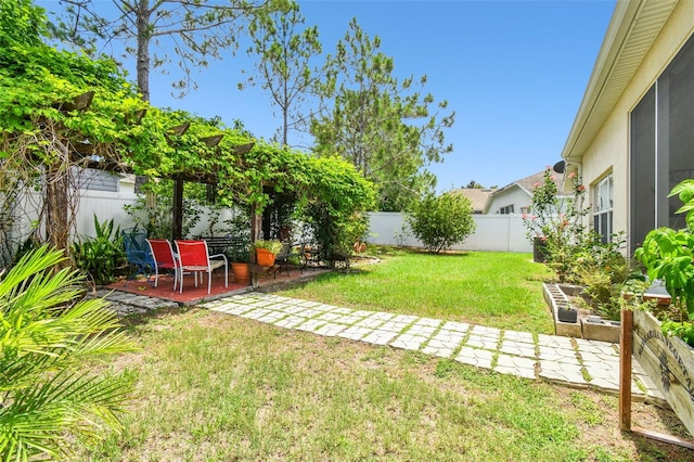 view of yard featuring a patio