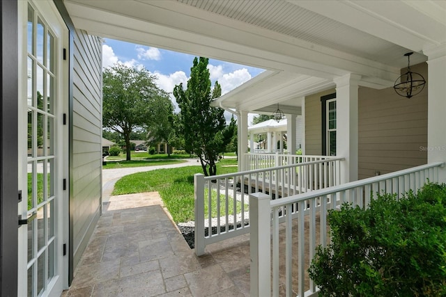 view of patio with covered porch