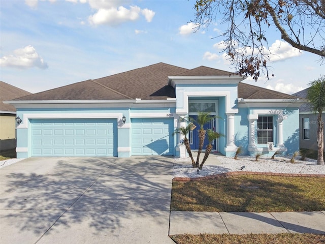 view of front of house featuring a garage