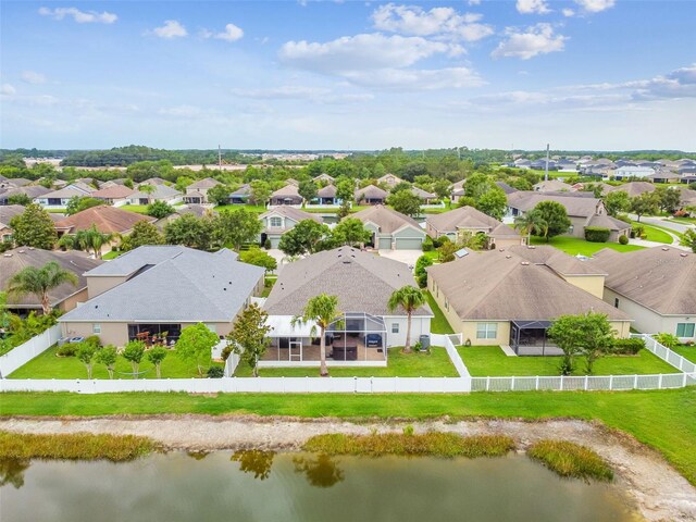 6843 Boulder Run Loop, Wesley Chapel, FL 33545 - aerial perspective of suburban area with a nearby body of water