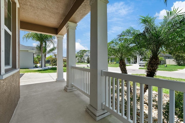 exterior space with a porch