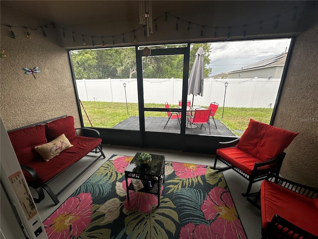 view of sunroom / solarium