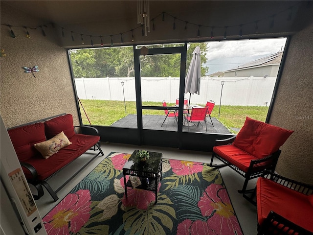 sunroom / solarium with plenty of natural light