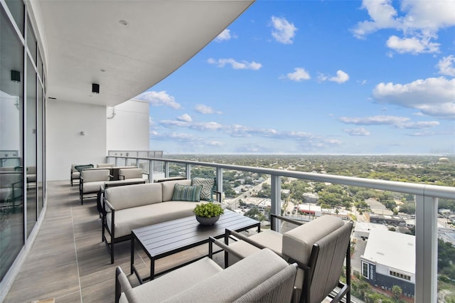 balcony featuring an outdoor hangout area