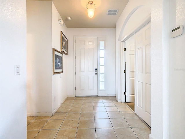 view of tiled entryway