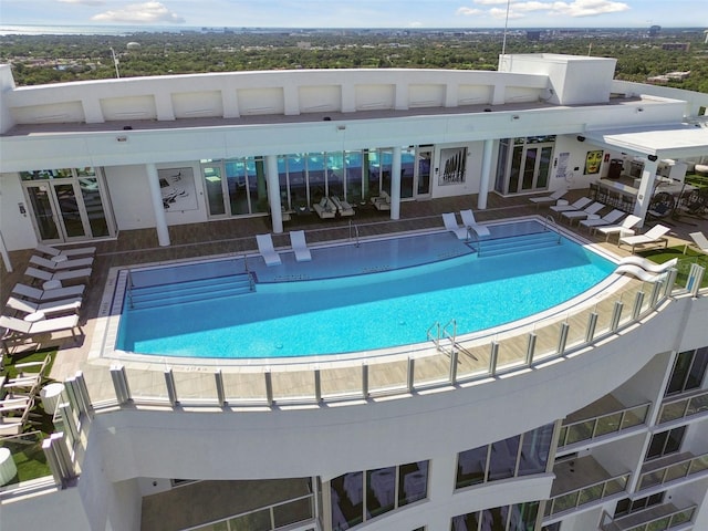 view of pool with a patio