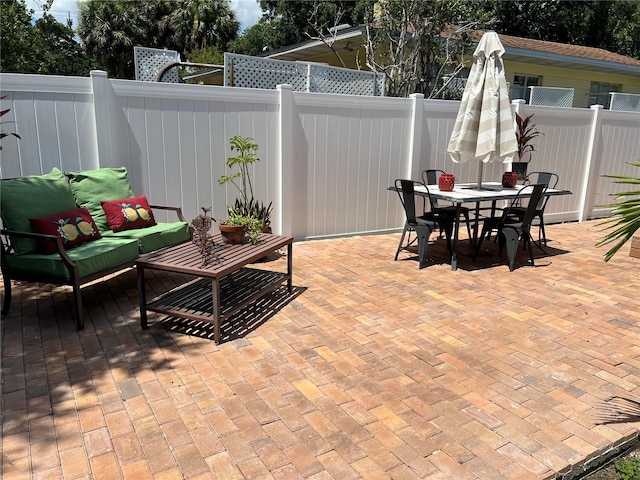 view of patio / terrace with outdoor lounge area