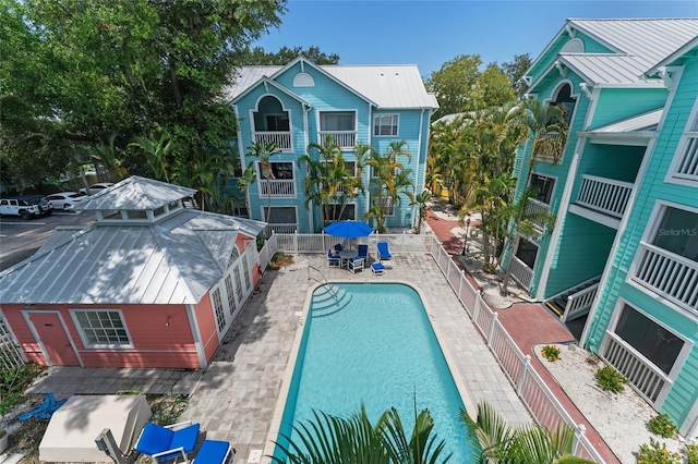 view of pool with a patio