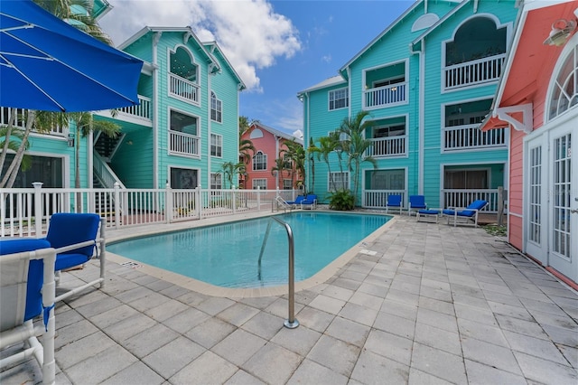 view of pool with a patio