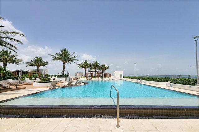 view of pool with a patio