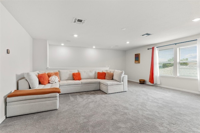 view of carpeted living room