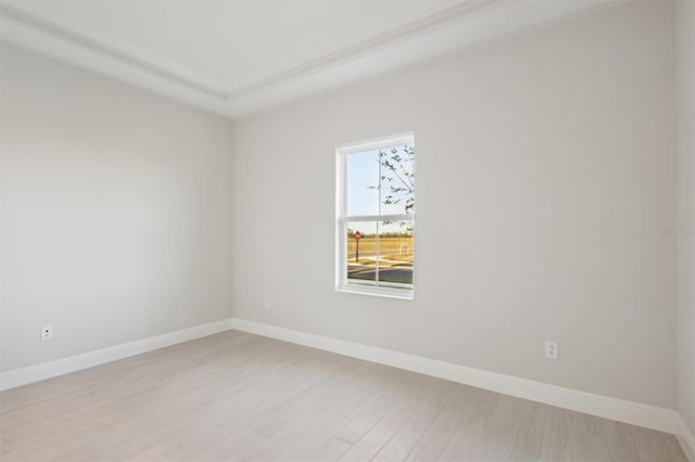 unfurnished room featuring light hardwood / wood-style floors