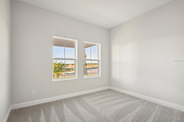 spare room featuring carpet floors