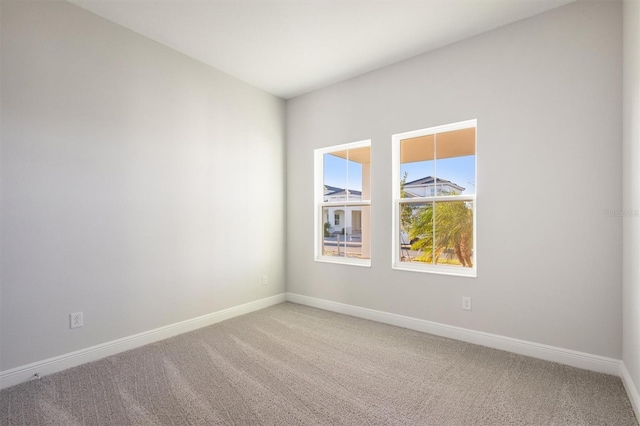 view of carpeted spare room