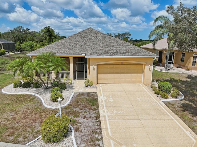 view of front of house featuring a garage