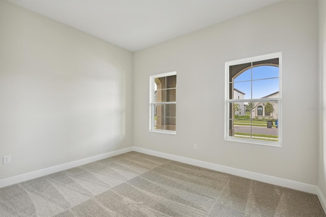 view of carpeted spare room