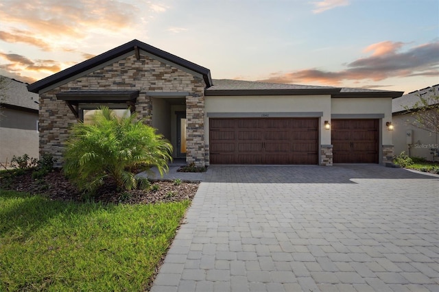 view of front of home featuring a garage