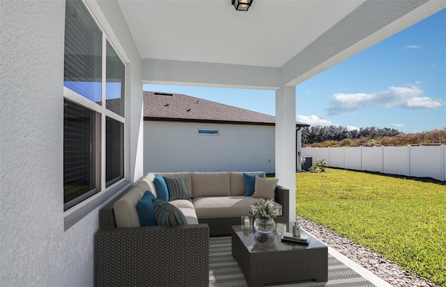 view of patio / terrace with an outdoor hangout area