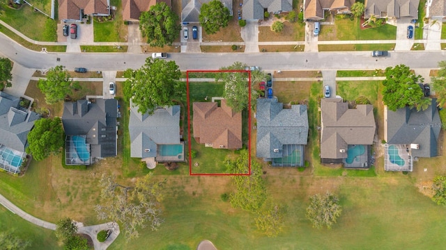 2618 Crestfield Dr, Valrico, FL 33596 - aerial view of residential area featuring property parcel outlined