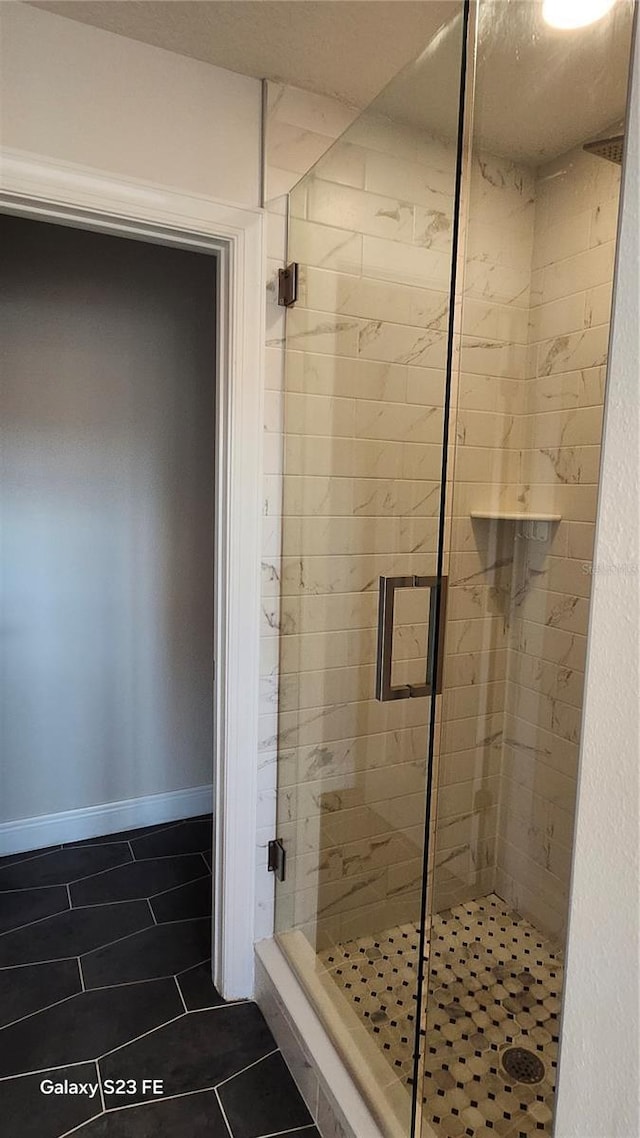 bathroom with walk in shower