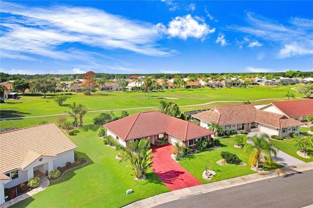 aerial view featuring a residential view