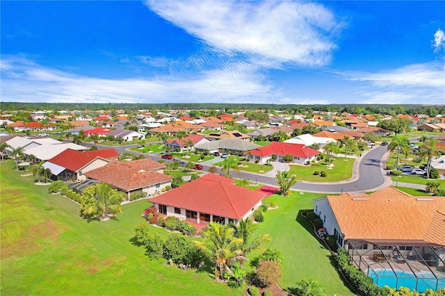 drone / aerial view featuring a residential view