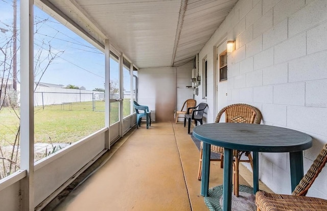 view of sunroom