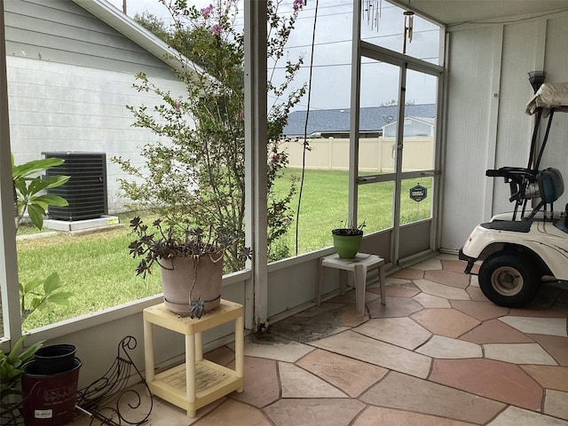 view of sunroom / solarium