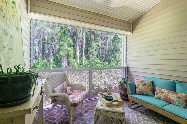 view of sunroom