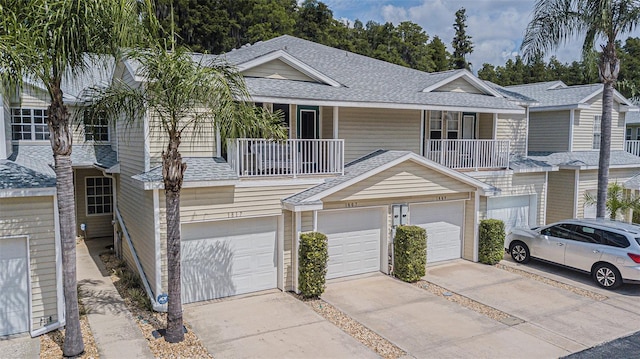 view of property featuring a balcony