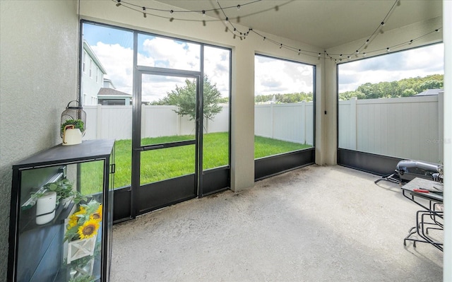 view of sunroom