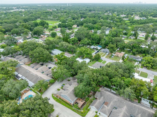 aerial view with a residential view