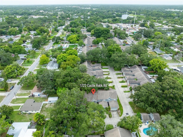 bird's eye view featuring a residential view