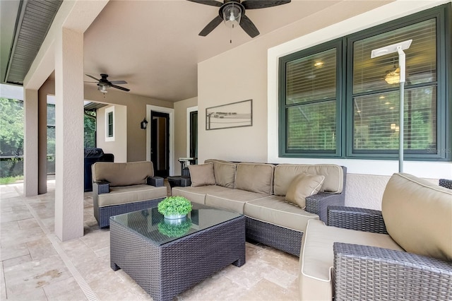 view of patio / terrace with an outdoor hangout area