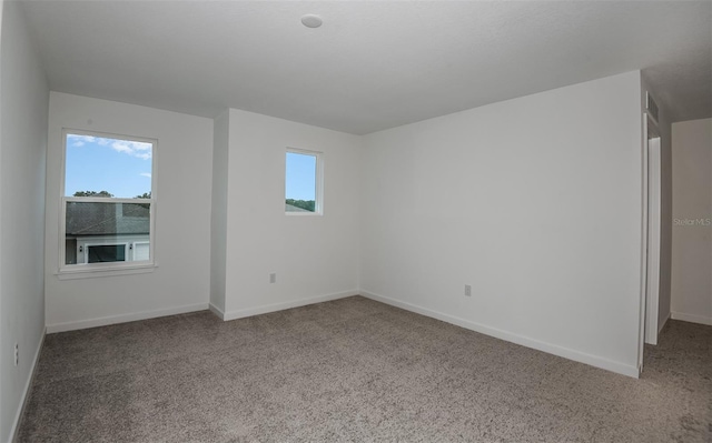 empty room featuring plenty of natural light and carpet