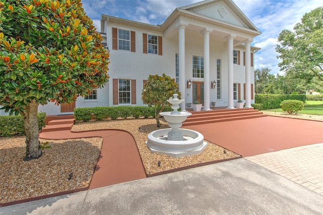 view of neoclassical home