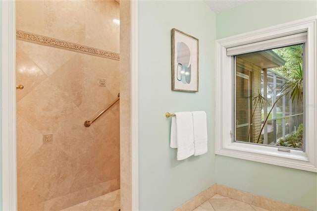 bathroom featuring tile patterned flooring