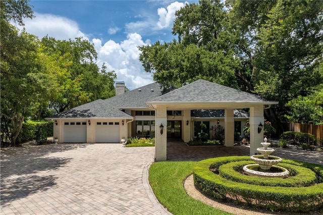 view of front of house featuring a garage