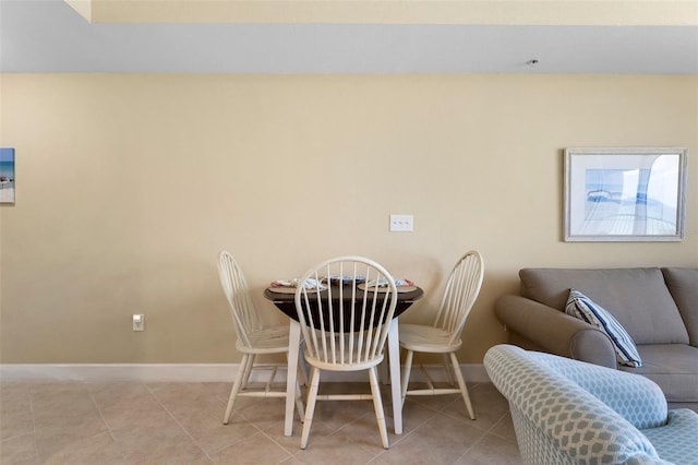 view of tiled dining space