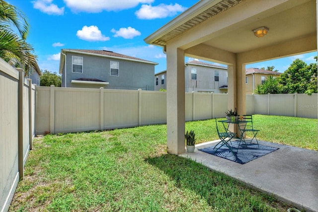 view of yard with a patio