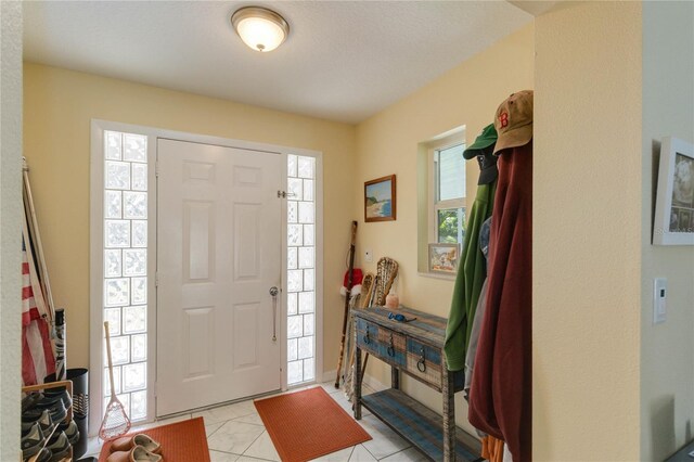 view of tiled entrance foyer