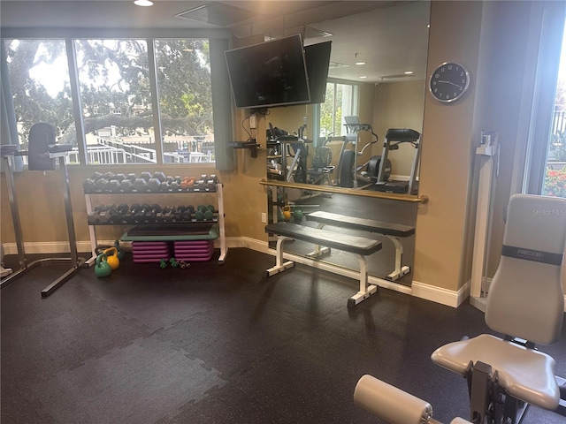 view of workout area