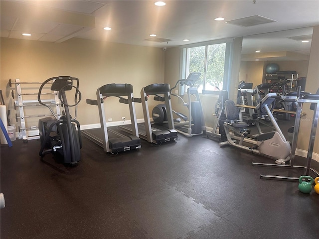 view of exercise room