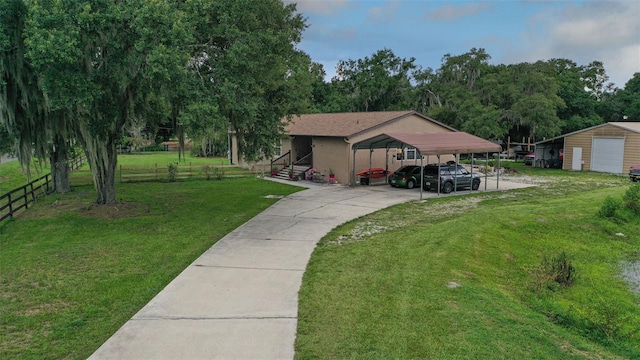 exterior space with a lawn