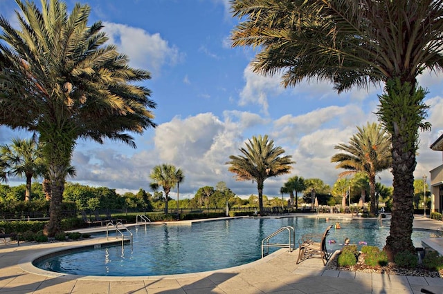 view of pool with a patio