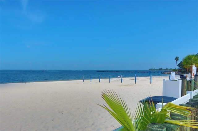 water view with a view of the beach