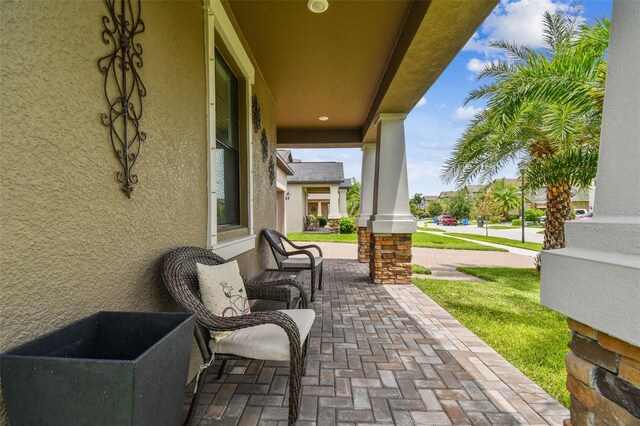 view of patio / terrace with a porch