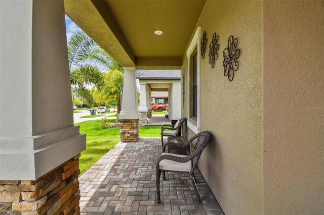 view of patio / terrace with covered porch