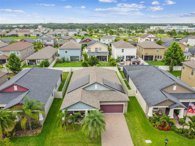 bird's eye view featuring a residential view