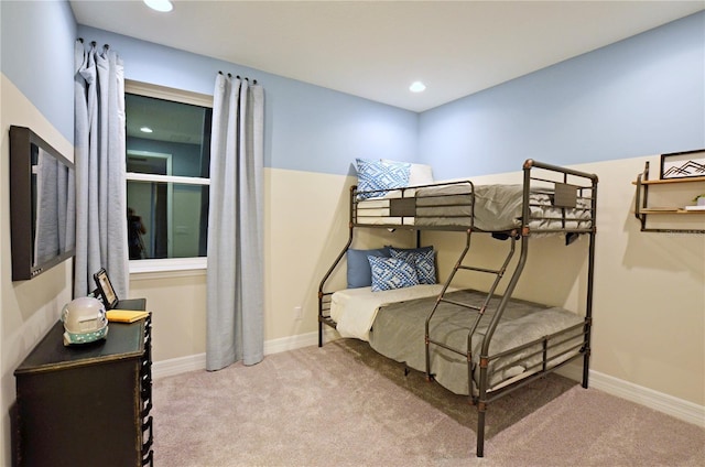 view of carpeted bedroom